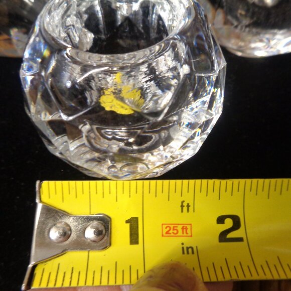 8 Small Glass Candle Holders Round for Taper Candlestick Holders Elegant - Picture 11 of 12